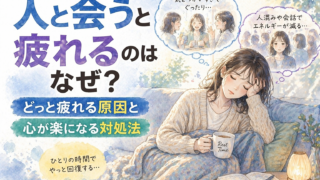 人と会うと疲れるのはなぜ？どっと疲れる原因と心が楽になる対処法