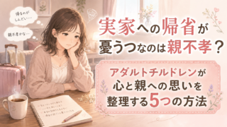 実家への帰省が憂うつなのは親不孝?|アダルトチルドレンが心と親への思いを整理する5つの方法