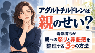 アダルトチルドレンは親のせい？｜毒親育ちが親への怒りと罪悪感を整理する3つの方法